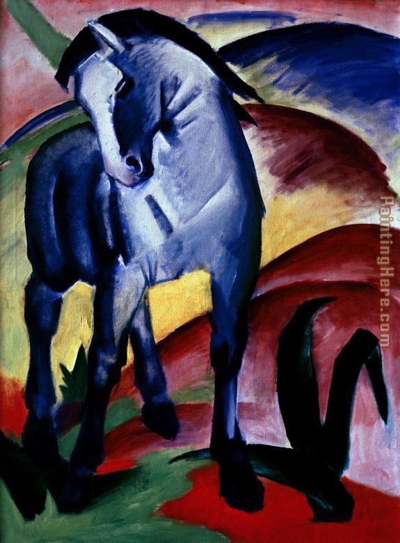 Blaues Pferd 1 painting - Franz Marc Blaues Pferd 1 art painting